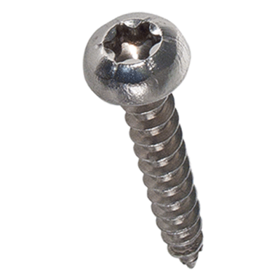 Hexalobular (6 Lobe) socket pan head chipboard screws fully threaded, A2