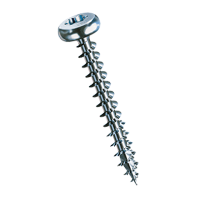 Hexalobular (6 Lobe) socket pan head chipboard screws T-STAR plus, fully threaded with 4CUT point (SPAX®), steel case-hardened, WIROX®, added lubricant