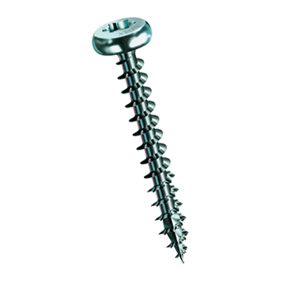 Hexalobular (6 Lobe) socket pan head chipboard screws T-STAR plus, fully threaded (SPAX®), A2, waxed