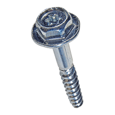 Hex flange head wood screws with hexalobular (6 Lobe) socket, zinc plated blue