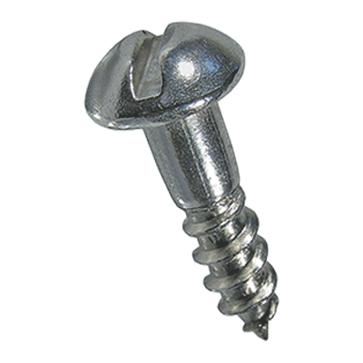 Slotted round head wood screws (DIN 96), stainless steel A2