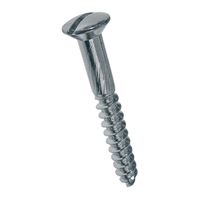 Slotted oval countersunk head wood screws (DIN 95), stainless steel A2