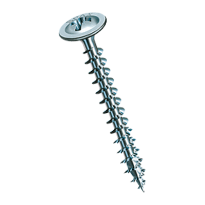 Pozi flange head chipboard screws form Z, fully threaded with 4CUT point (SPAX®)