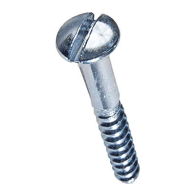Slotted oval countersunk head wood screws (DIN 95), steel, zinc plated blue