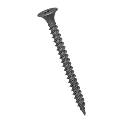 Phillips flat countersunk head drywall screws double-fine thread, partially threaded, Steel case-hardened, phosphated
