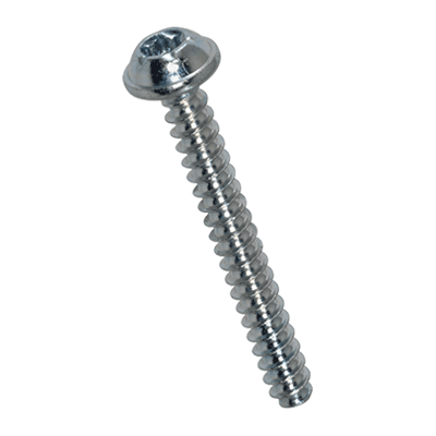Pan head screws with pressed washer with hexalobular socket Torx plus® / Autosert®, fully threaded (EJOT DELTA PT®; WN 5451), steel heat-treated 380 HV, zinc plated blue