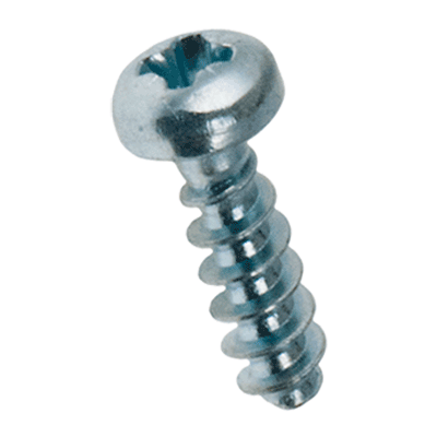 Pan head screws with Pozidriv cross recess form Z, fully threaded (EJOT PT®; WN 1412), steel heat-treated 380 HV, zinc plated blue
