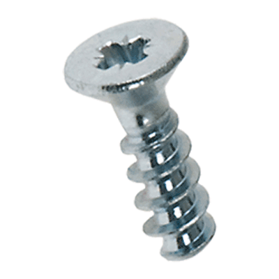 Flat countersunk head screws with Pozidriv cross recess form Z, fully threaded (EJOT PT®; WN 1413), steel heat-treated 380 HV, zinc plated blue