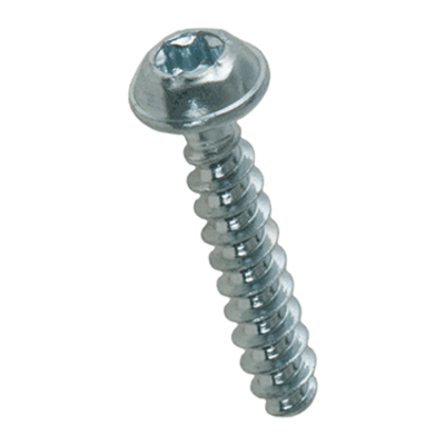 Pan head screws with pressed washer with hexalobular socket Torx®, fully threaded (EJOT PT®; WN 1451), steel heat-treated 380 HV, zinc plated blue