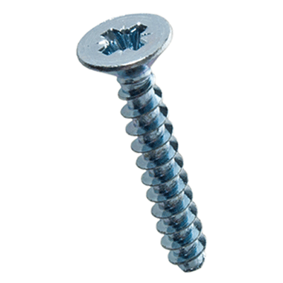 Pozi flat countersunk head screws form Z (ecosyn® plast), steel case-hardened, zinc plated blue