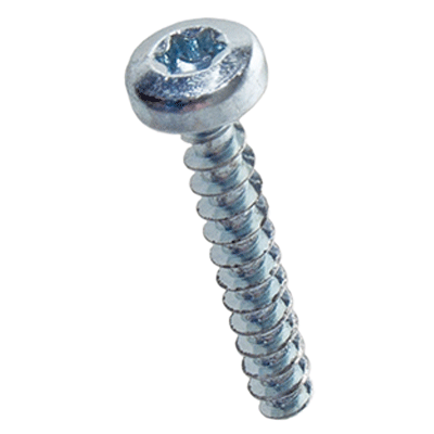 Hexalobular (6 Lobe) socket pan head screws (ecosyn® plast), steel case-hardened, zinc plated blue