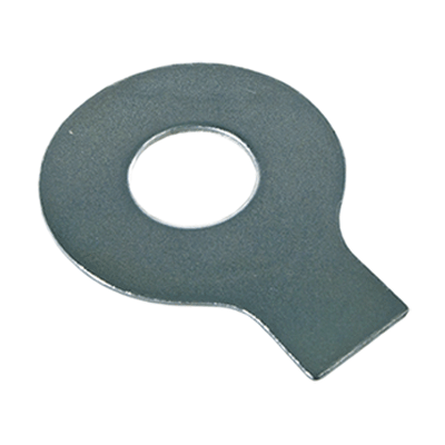 Tab washers with long tab (DIN 93), steel, zinc plated blue