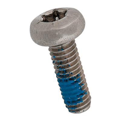Hexalobular (6 Lobe) socket pan head machine screws fully threaded with TufLok® patch (ISO 14583; TufLok®), A2/A4