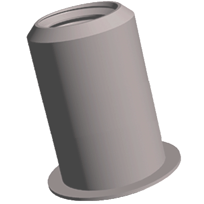 Blind rivet nuts flat head, round shank, open end (FASTEKS® FILKO C/ROF), stainless steel A2