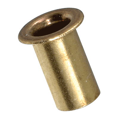 Tubular rivets cut from tube (DIN 7340 A), brass, plain