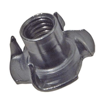 Tee nuts, steel, plain