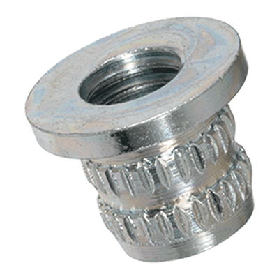 Drive-in nuts for wood, plastic and metall (Rampa® TS), steel, zinc plated blue