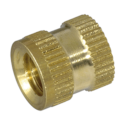 Threaded inserts type D, open, long (DIN 16903-1 D), brass, plain