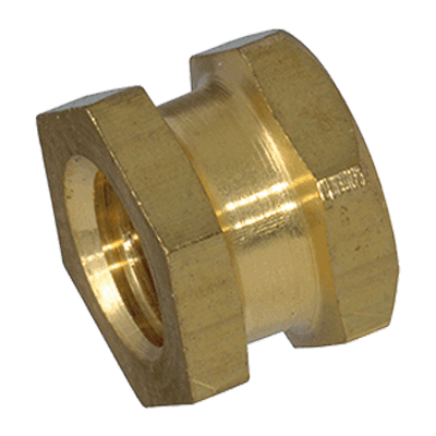 Threaded inserts type E, closed, short (DIN 16903-2 E), brass, plain