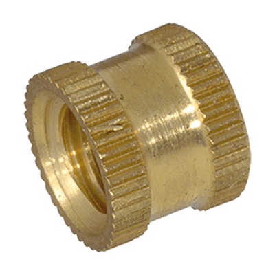 Threaded inserts type F, closed, short (DIN 16903-2 F), brass, plain