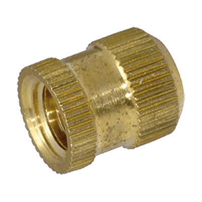 Threaded inserts type Q, closed, short (DIN 16903-3 Q), brass, plain