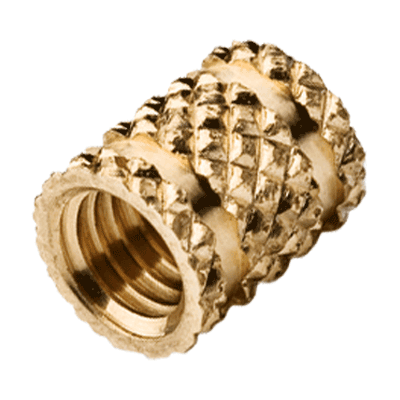 Threaded inserts for insert moulding with through hole thread, for thermoplastics and thermosets (Tappex® HiMOULD®), brass, plain