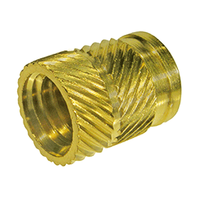 Threaded inserts for ultrasonic installation, brass, plain