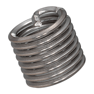 Wire threaded inserts with tang with free running thread (~DIN 8140 A; AMECOIL® SR), stainless steel A2