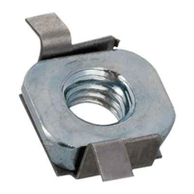 Cage nuts to clip with front mounting (FASTEKS® KLIPKO D), Cage: stainless steel A2, Nut: steel zinc plated