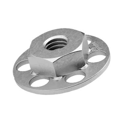 Fastener with nut round head Ø 23 mm sighted