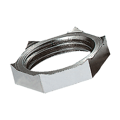 Hex nuts with Pg thread and cutting edges forequipotential bonding (JACOB®), brass, nickel plated
