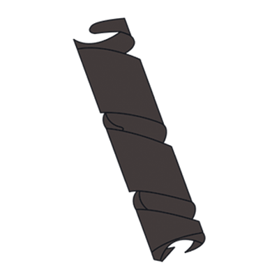 Spiral wrapping band, polyethylene PE, black