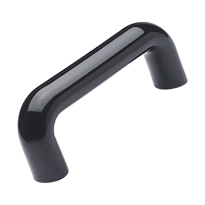 Handles with brass boss, tapped blind hole (Elesa® M.843), technopolymer, deep black RAL 9005