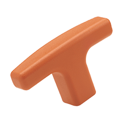 Handles with brass boss, tapped blind hole (Elesa® L.652), Technopolymer, glass-fiber reinforced, orange RAL 2004