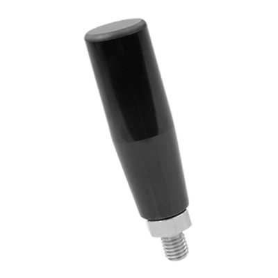 Revolving cylindrical handles with threaded stud (FASTEKS® FAL), Thermoset, black