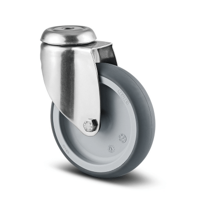 Swivel castors with bolt hole