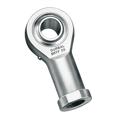 Rod ends with integral self-aligning roller bearing (ISO 12240-4; Durbal BRTF), steel, zinc plated blue, right hand thread