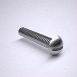 Slotted round head machine screws, Full thread and coarse thread, Steel, Grade not designated, Zinc clear plated chromated (ASME B18.6.3)