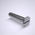 Slot flat head countersunk machine screws, Full thread and fine thread, Steel, Grade Not Designated, Zinc Clear Plated Chromated (ASME B18.6.3)