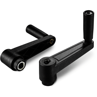 INDEXED CRANK HANDLE WITH SMOOTH BORE INSERT AND REVOLVING HANDLE