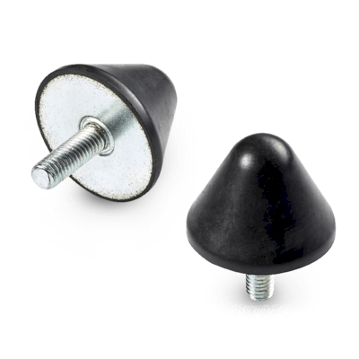 CONICAL ANTI-VIBRANTION MOUNT  WITH  MALE THREADED STUD