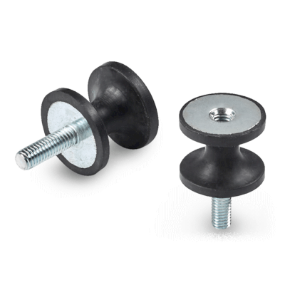 SHAPED ANTI-VIBRANTION MOUNT WITH MALE AND FEMALE THREAD