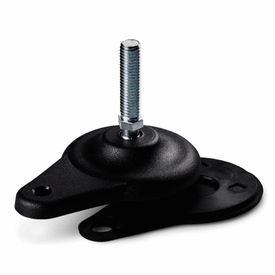 MOUNTING FOOT WITH GROUND LATERAL FIXING WITH ZINC PLATED STEEL STUD TYPE A - R12,5 WITH NON-SLIP BASE