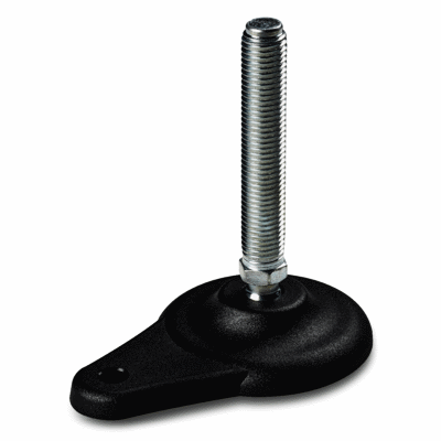 MOUNTING FOOT WITH GROUND LATERAL FIXING WITH ZINC PLATED STEEL STUD TYPE A - R15