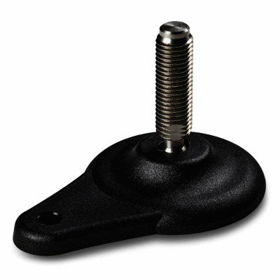 PIE DE MONTAJE CON FIJACIÓN LATERAL A TIERRA CON PERNO DE ACERO INOXIDABLE TIPO B - R12,5