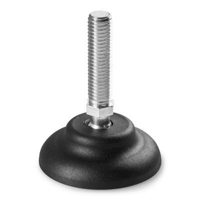 PLASTIC MOUNTING FEET WITH ZINC PLATED STEEL STUD TYPE A R. 12,4