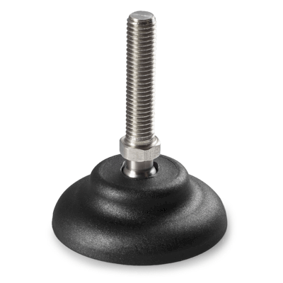 PLASTIC MOUNTING FEET WITH STAINLESS STEEL STUD TYPE A R. 12,5