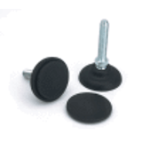 PLASTIC MOUNTING FEET WITH STAINLESS STEEL STUD TYPE A R. 12,5 AND NON-SLIP BASE