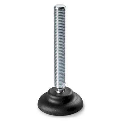 PÉS DE MONTAGEM EM PLÁSTICO COM ESTUDO DE AÇO ZINCADO TIPO B R. 12,4