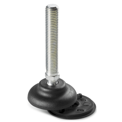 PÉS DE MONTAGEM EM PLÁSTICO COM ESTUDO DE AÇO ZINCADO TIPO A R. 15 E BASE SEM SBS